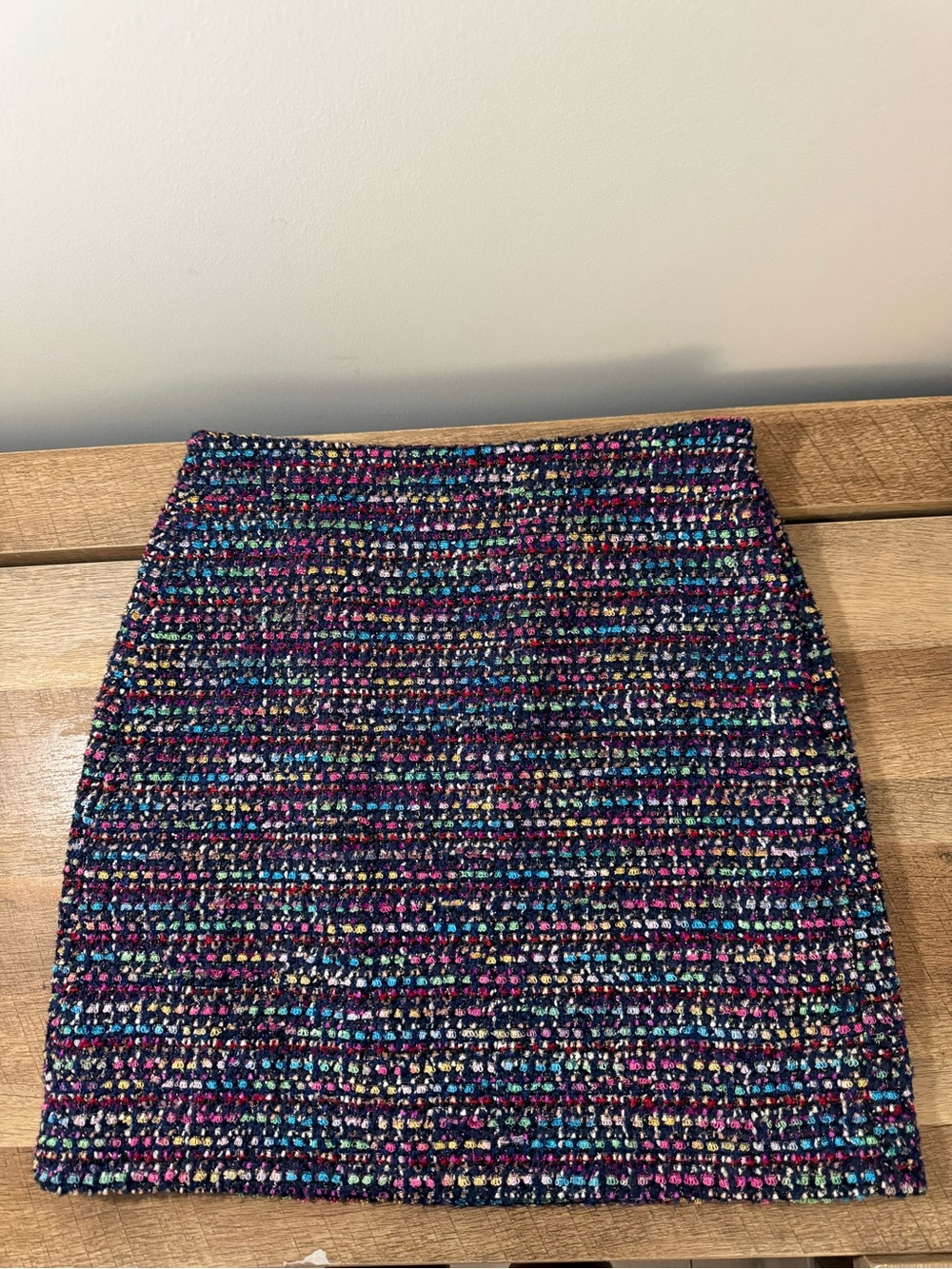 LOFT Gorgeous Multicolor Tweed Pencil Skirt w Shiny Specks, size 0/28
